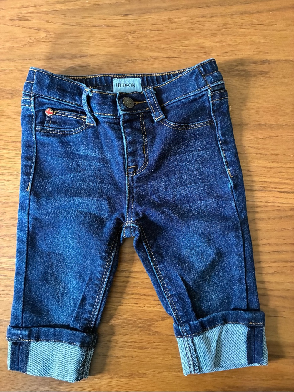 Hudson Jeans Baby Dark Blue Denim Cuffed Jeans-size 18 months